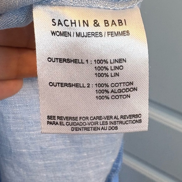 Sachin & Babi x Anthropologie Linen Halter Top Size Large - Picture 7 of 7